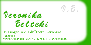 veronika belteki business card